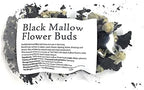 Black Mallow Flower Buds from Germany - Net Weight 0.52oz / 15g - Mesmerizing Black, Beautiful Eye-catcher for Herbal Infusion, Tea, Salads and Dessert