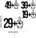 39 + 1 Glitter Black Cake Topper - 40th Birthday Cake Decorations, Perfect for Birthday Party & Anniversary (39+1)