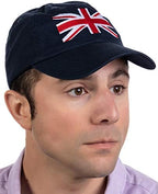 Ann Arbor T-shirt Co. Union Jack Flag | UK United Kingdom Great Britain British Baseball Cap Dad Hat Navy Blue