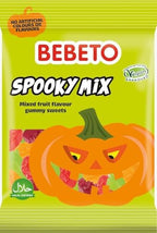 Bebeto Spooky Mix Trick or Treat Box - Individually Wrapped Fun Size Halloween Fruit Snacks - Variety Pack Assorted Candy Mix - Halloween Themed Gummy Candy by Kervan - Vegan - 45 Pouches (23.8 oz)