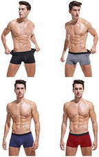 Mens No Ride-up Boxer Briefs Stretch Comfortable Breathable Cotton Underwear 4 Pack