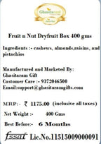 Jaiccha Ghasitaram Rakhi Gifts for Brothers Fruit n Nut Dryfruit Box 400 GMS with Pearl Rakhi