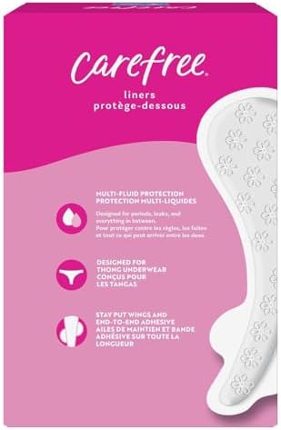 Carefree Thong Pantiliners, Unscented, 49 Count (Pack of 2)