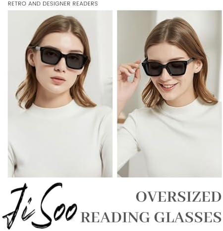 Oversized Reader Sunglasses Women Square Reading Sunglasses for Women, Stylish Large Reader Sunglasses Women UV400