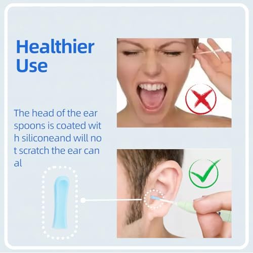 50 Pcs Ear Spoon Tips Ear Cleaner Replacement Tips Ear Cleaner Tips Ear Replacement Pick Ear Wax Removal Replacement Accessories Set