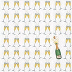 Caspari Bubbly Paper Cocktail Napkins - 20 Per Package