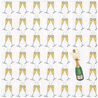Caspari Bubbly Paper Cocktail Napkins - 20 Per Package