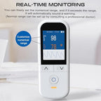 Handheld Pulse Oximeter for Baby and Adults, Fast SpO2 Reading Oximeters Accurate Infants Oxygen Saturation Monitor with Alarm Toddler Adjustable Rechargeable Continuous Monitoring Overnight for Family