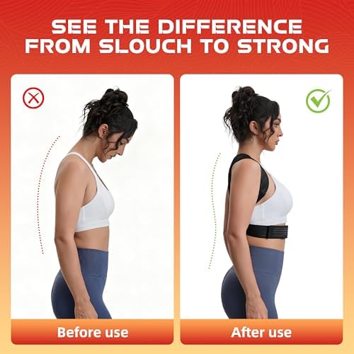 Posture Corrector for Men and Women, Breathable Back Brace, Lumbar Support, Super Lightweight Posture, Neck, Shoulders and Back, Straight Shoulders (Small)