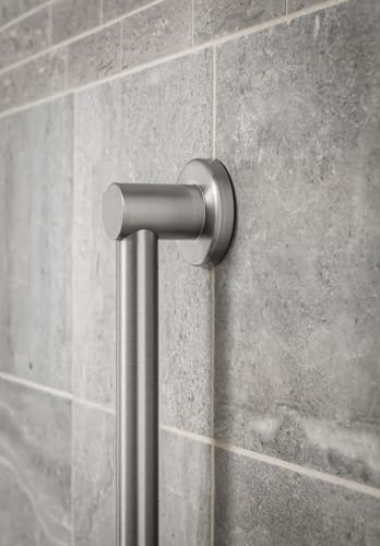 Moen YG0418BN Bathroom Safety 18-Inch Stainless Steel Modern Bathroom Grab Bar, Brushed Nickel