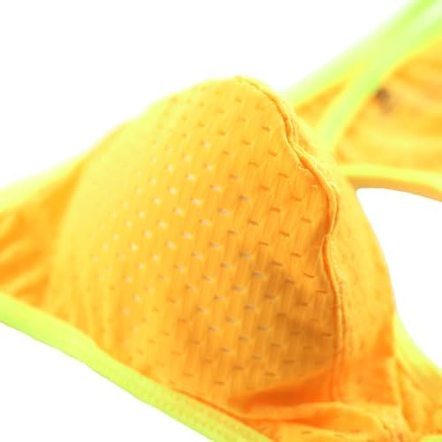 QiaTi Men's Jockstrap Underwear Sexy Mens Thong G-String Mesh Breathable Athletic Supporter for Men