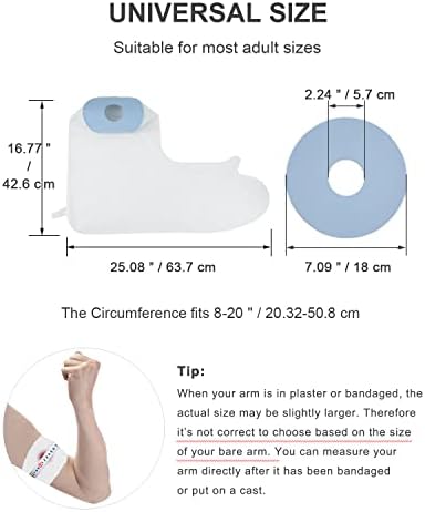Cast Covers for Shower Arm, Waterproof Cast Cover Arm Adult, Soft Comfortable Cast Protector for Shower, Reusable Elastic Cast Bag for Bandage, Wound Care Supplies, After Surgery Gifts