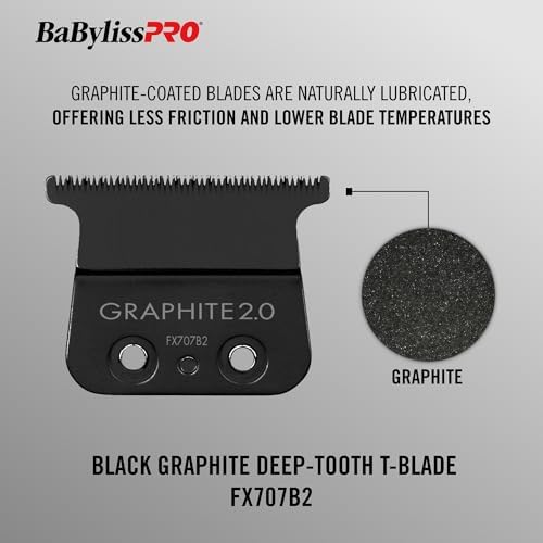 BaBylissPRO Replacement Blades, Deep-Tooth T-Blades for Outlining Hair Trimmers (FX787, FX799) and LoPROFX Trimmers (FX726, FX729)