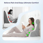 Wedge Pillow for Sleeping - Orthopedic Bed Wedge Pillow for Post-Surgery Recovery, Acid Reflux & Snoring Relief - Memory Foam Back Support Pillow for Sitting Up in Bed, Headboard Cushion - White