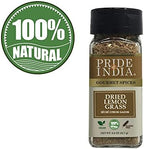 Pride of India Dried Lemongrass 0.8 oz | Fine Cut & Sifted Aromatic Lemon Grass Herb for Tea, Soup, Salad, Marinades & Seasoning | Fresh Citrus Flavor & Versatile Culinary Use