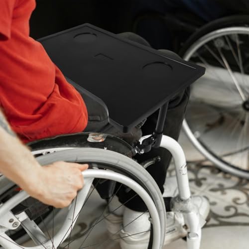 Wheelchair Dining Table Trays Cup Holders for Adults Lightweight Sturdy Easy to up