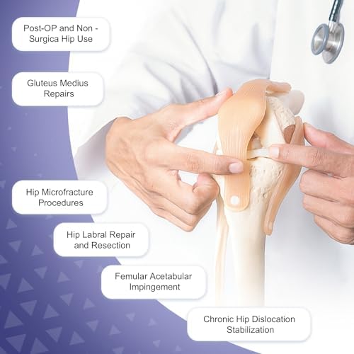 Hip Abduction Brace, Hip Brace for Women and Men, Hip Support Brace Hip Brace for Sciatica Pain Relief Post op Hip Protector Stabilizer for Joint Pain, Universal