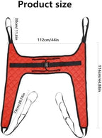 Lift Sling, Commode Patient Lift Slings Medical Transfer Sling for Patients Shower Bath, Large Toileting Sling, Lift Sling for Elderly Bariatric, Divided U Slings,XL