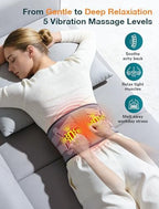 ALLJOY 67" Cordless Heating Pad for Back Pain Relief FSA Eligible HSA, Mothers Day Gifts for Women Mom Men Dad, Portable Lower Back Massager with 3 Heat 5 Vibration, Wireless Heating Pad for Cramps
