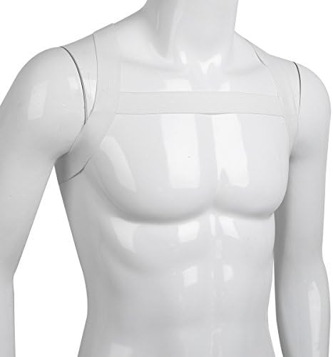 YiZYiF Men's Strong Nylon Elastic Straps Brace Body Chest Harness Costumes Clubwear