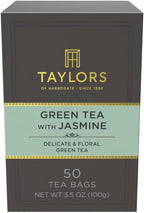 Taylors of Harrogate Green Tea with Jasmine, Pillow Tea Bags, 50 Count (Pack of 1), Delicate, Floral and Sweet, Caffeinated, Enjoy Hot or Iced, 50 Teabags