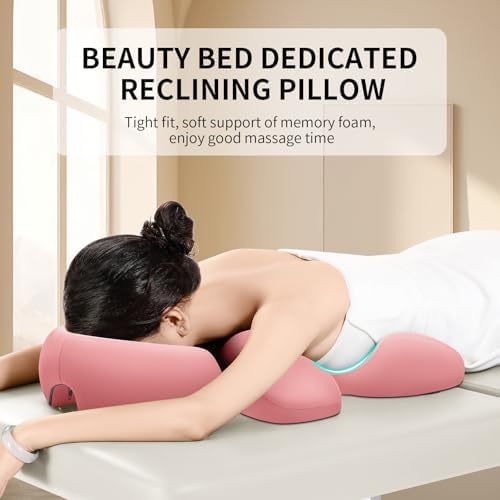 Prone Massage Pillow, a Chest and face Support Sleep Pillow, is Suitable for Massage, SPA and Sleep. It Comes with a Removable and Washable Cover, a Non-Slip Bottom (Pink)