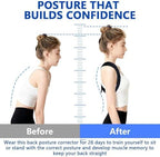 Back Posture Corrector Women and Men - Adjustable Back Brace Posture Corrector for Shoulder & Upper Spine Support- Neck, Shoulder, Clavicle and Back Pain Relief-Breathable