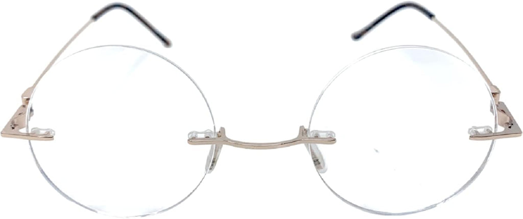 The Steve, Totally Round Rimless Reading Glasses, Unisex Stylish Circle Readers