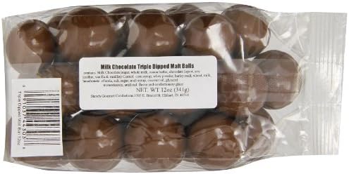 Steve's Gourmet Confections Triple Dipped Malt Balls in Milk Chocolate, 12 Ounce