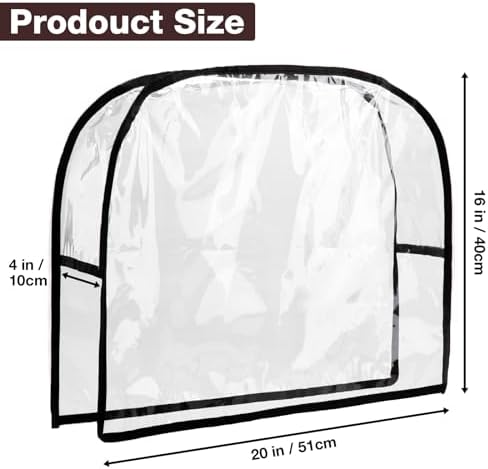 Noverlife Round Barber Chair Cover Protector, 20 in Wide Clear PVC Salon Chair Cover, Hairdressing Chair Back Stitched Cover Durable Easy Clean Covers Prevents Damage for Hair Salon Spa Office Chairs