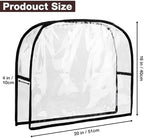 Noverlife Round Barber Chair Cover Protector, 20 in Wide Clear PVC Salon Chair Cover, Hairdressing Chair Back Stitched Cover Durable Easy Clean Covers Prevents Damage for Hair Salon Spa Office Chairs