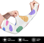 Happy Easter Bunny Rabbit Arm Sleeves Cute Easter Eggs Cooling Sun Protection Sports Sleeves for Men Women