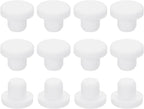 uxcell 35Pcs Silicone Hole Plug 11mm, White High Temp T Type Rubber Stoppers for 10.3-11.05mm Hole, Solid Waterproof Button Hole End Covers for Powder Coating, Sealing Plugs, Pipe Holes