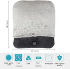 Foot Warmer for Cold Feet,Electric Feet Warmer with 3 Heating Function,Auto-Off,USB Fast Heating for Heat Therapy & Pain Relief, Large Size Suitable for Man and Woman