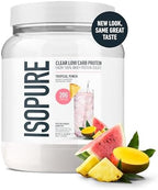Isopure Clear Whey Isolate Protein Powder, Lactose Free, Gluten Free, Naturally Flavored, Tropical Punch, 20g Protein Per Serving, 14.1 Oz, 16 Servings (Packaging May Vary)