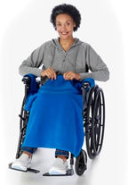 Men’s & Women’s Adaptive Microfibre Polar Fleece Wheelchair Blanket - Reversible - Royal