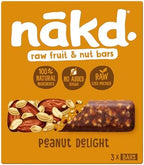 Nakd Peanut Delight Raw Fruit & Peanut Wholefood Bar 3 Pack 3x35g