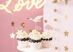 Cake Topper Stork 13.5 cm Set of 7 Cake Decoration Cake Cupcake Muffin Baby Shower