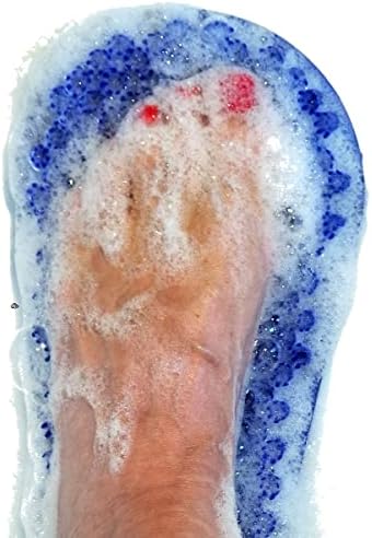 Soapy Soles Foot Scrubbing Pad & Massager, Pearl Blue