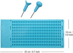 9 Lines 28 Cells Braille Writing Slate with 2 pcs Styluses, Braille Slate Kit, Blue