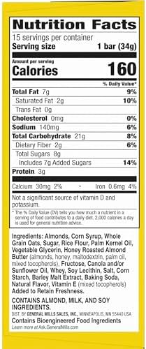 Nature Valley Sweet and Salty Nut Granola Bars, Almond, 15 Bars, 18 oz