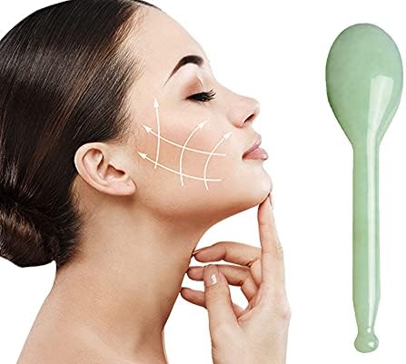Jade Manual Acupressure Gua Sha Beauty Pen- Natural Trigger Point Massage Therapy Tool-Real Jade Stone Reflexology Pressure Point Massager Tool for Full Body Relaxing Deep Tissue Pain Relief