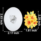3D Cherry Blossom Candle Mold Scented Candles Flower Silicone Molds for Resin DIY Epoxy Gypsum Crafts Handmade Soap Candle Making Supplies Chocolate Pastry Fondant Cake Decoration Floral Silicone Mold