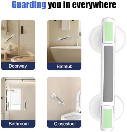 Grab Bar for Elderly for Wall,Grab Bar for Bathtubs and Showers,Shower Handle,Non-Slip Handrail Safety Grip for Seniors No Drilling,Shower Handles for Elderly Suction,Bathroom Accessories