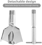 Manual Nose Hair Trimmer Stainless Steel Safe and Portable Nasal Hair Remover for Men and Women