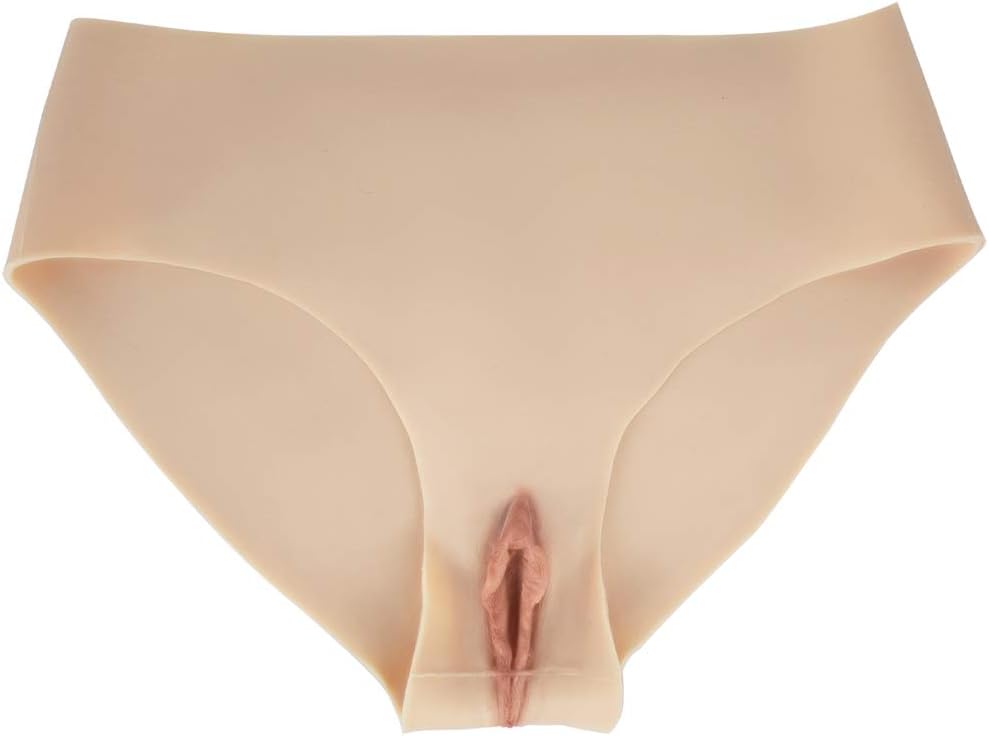BINOT Crossdresser Panties Silicone Pants Hiding Gaff Boxer Briefs Men Thong for Cosplay Transgender Drag Queen-Brown||Upgrade adds Catheter & Female Tube for Love