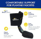 Brace Direct Dorsal Night Splint – Adjustable Sleeping Brace for Plantar Fasciitis, Achilles Tendonitis & Drop Foot, Heel & Arch Pain Relief, Size S-M (US Shoe Men 5-8 / Women 6-9)