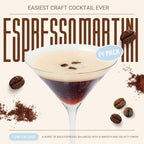 Maud's Mixers Espresso Martini Mix, 14 ct, Mocktail Non-Alcoholic Drinks - Made with Real Agave & Coffee - Low Calorie, Low Sugar, Easy to Mix