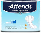 Polymer Core Heavy Absorbency Bladder Control Pad Shaped Pads Regular 12 X 25.2 Inch, One Size Fits Most, 4 Packs per Case