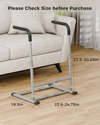 Couch Stand Assist Aid for Elderly, Sofa Chair Lift Assist Devices for Seniors Sit to Stand, Standing Aids & Supports, Pregnancy, Disabled, Floor Gap Height ≥ 1.4" Leg Gap ＞24", Grey